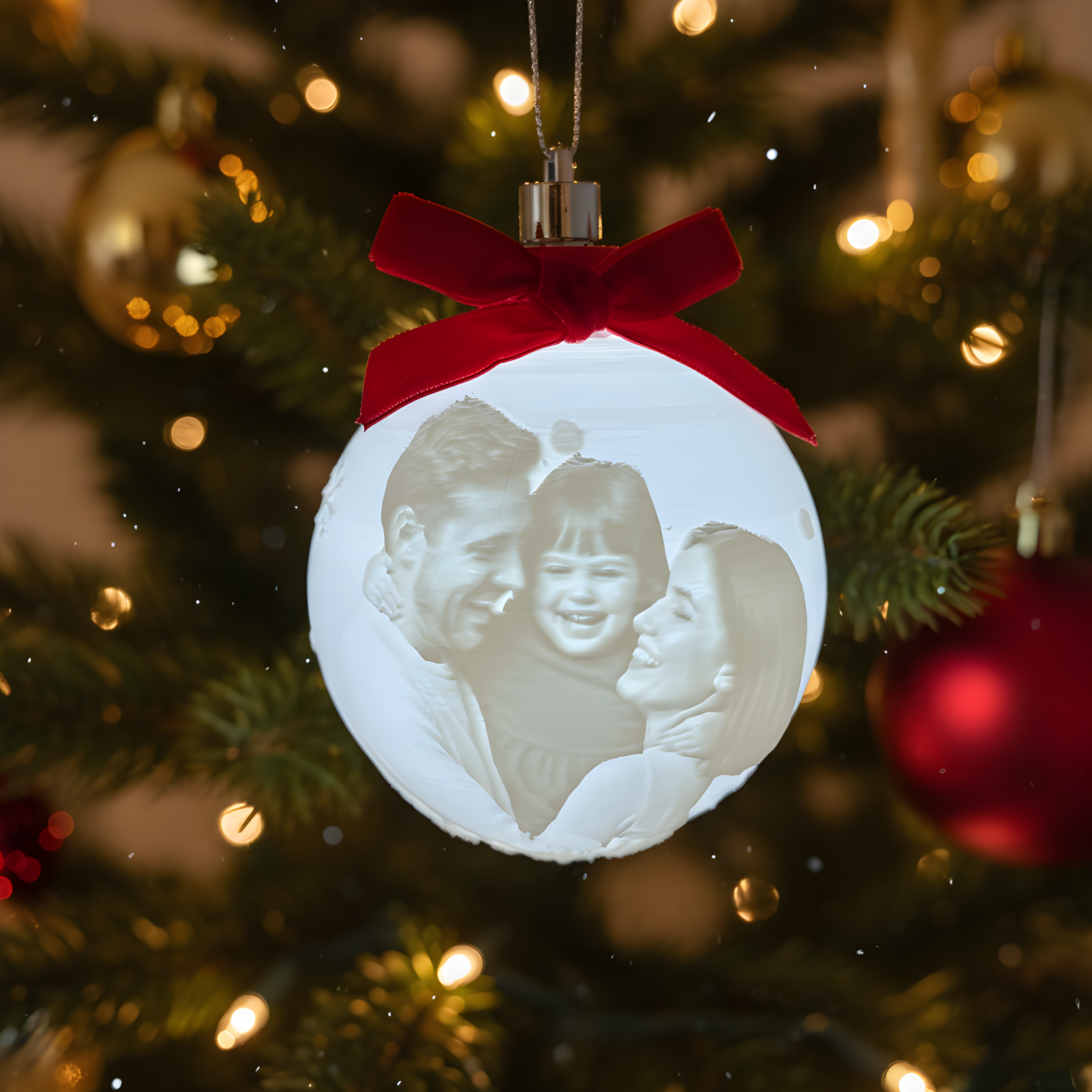 Bola de Navidad con foto | Litofanía 3D personalizada
