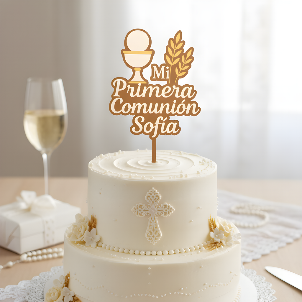 Topper para Tarta Personalizado | Cumple, Comunión, Baby Shower...