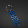 Llavero con Nombre Personalizado, estilo fibra de carbono.