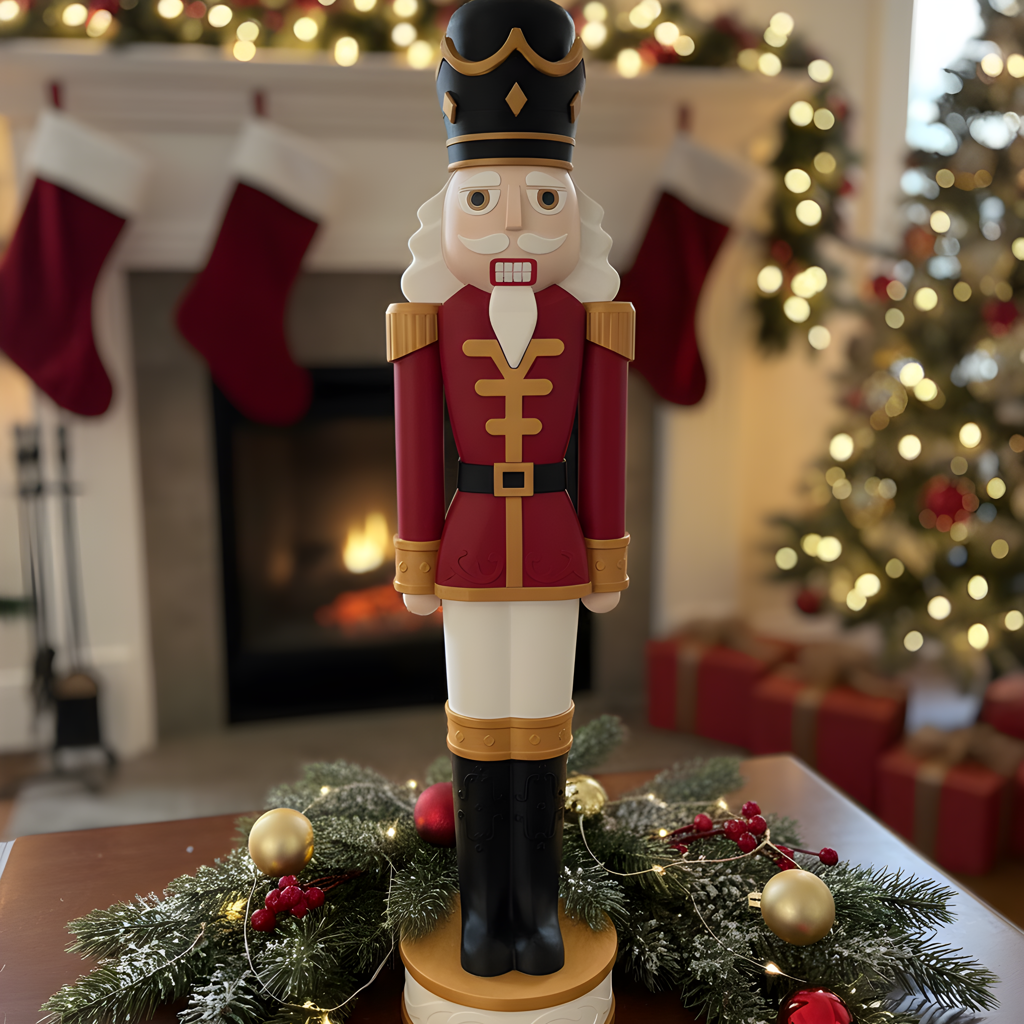 Cascanueces decorativo Navideño – 80 cm o 30 cm, colores personalizables