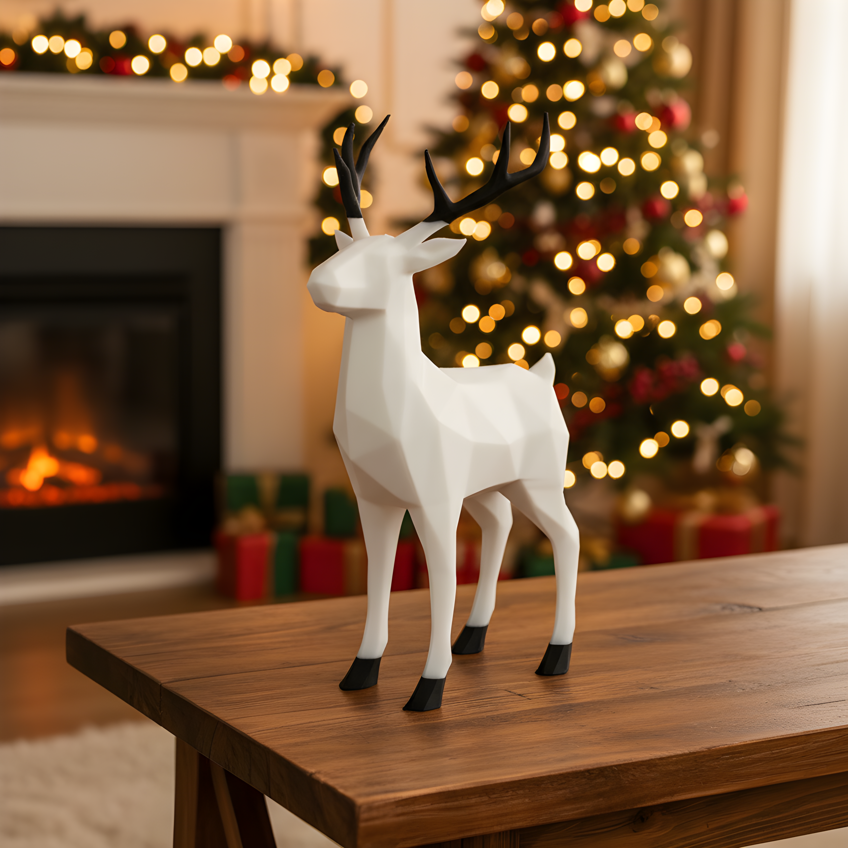 Ciervo navideño low-poly