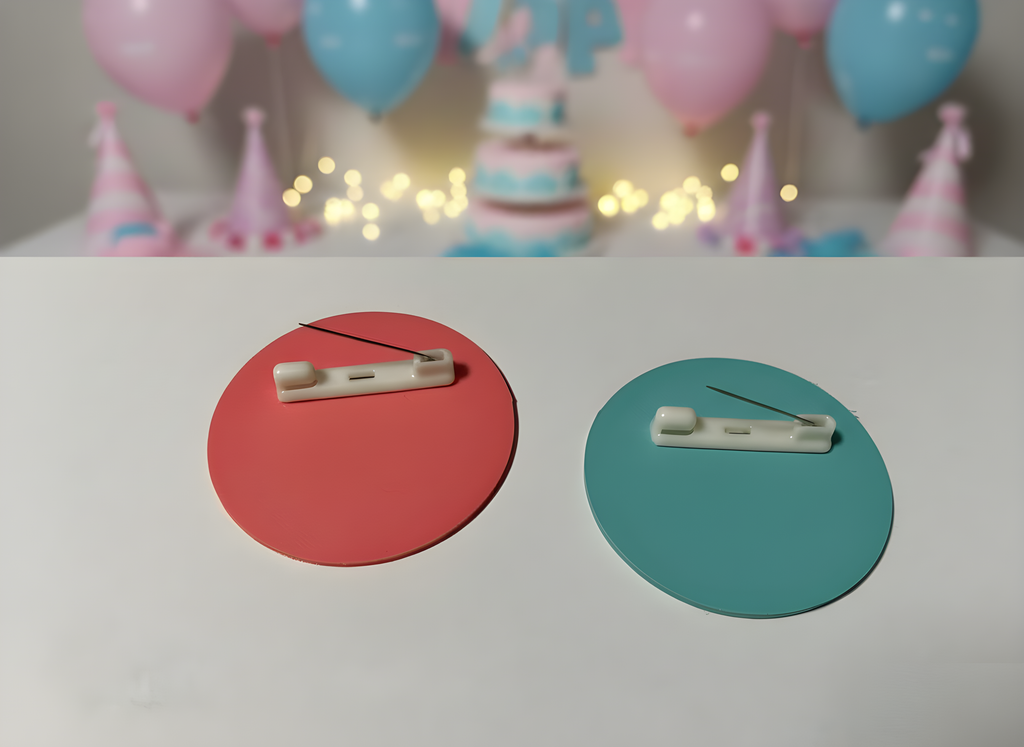 Pack de 15 Pins para revelación con alfiler de sujeción
