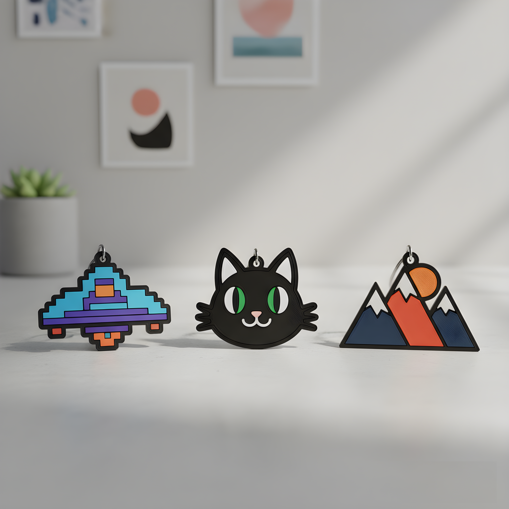 Impresión y diseño de llaveros 3D a partir de tu idea | Hasta 4 colores